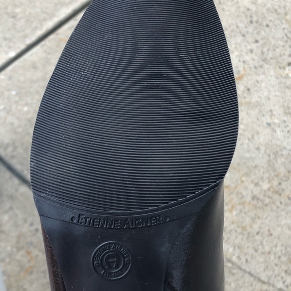 Etienne Aigner Leather Boots size 8 1/2 - Picture 3 of 3